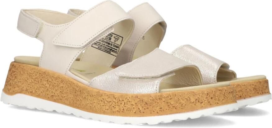 WALDLAUFER Waldläufer Sandalen met Hak Dames H-libby Maat: 38 5 Materiaal: Leer Kleur: Beige - Foto 4