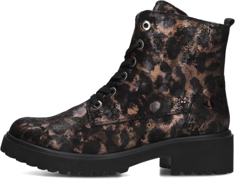 Wäldlaufer Waldlaufer Enkellaarsjes Dames Laarzen Damesschoenen Leer Leopardprint 716801 Leopard