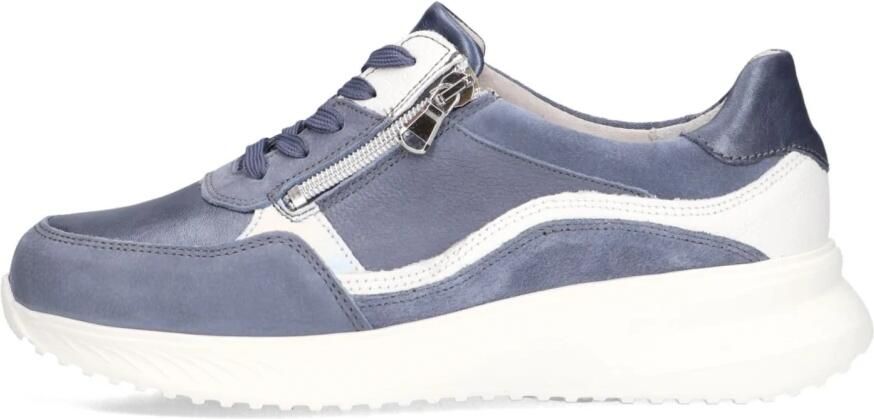 WALDLAUFER Waldläufer Lage Sneakers Dames Janka Leer Blauw - Foto 2