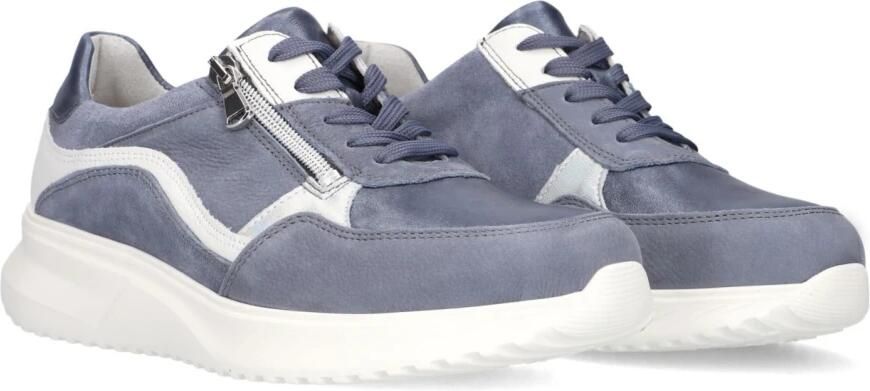 WALDLAUFER Waldläufer Lage Sneakers Dames Janka Leer Blauw - Foto 3