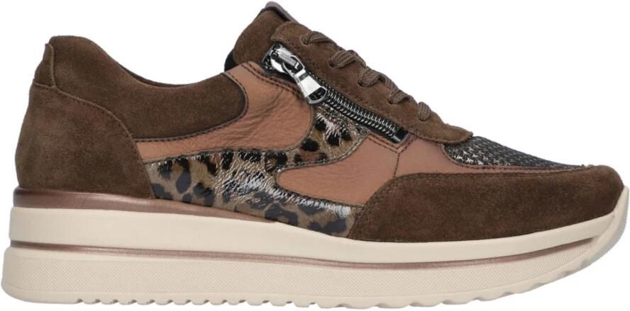 WALDLÄUFER Sneakers laag 'Schnürschuh Damen 669K01 500 327 Echtleder in braun' bruin