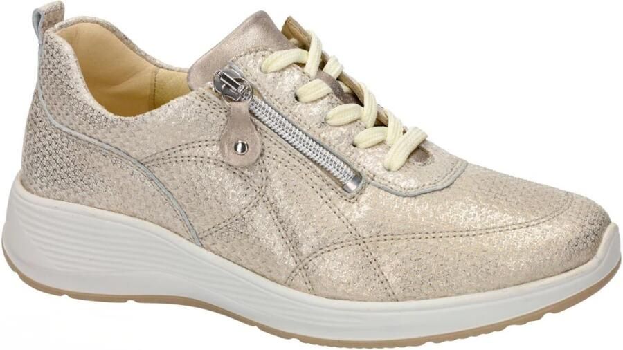 WALDLAUFER Waldläufer Lage Sneakers Dames Kalea 5 Leer Goud