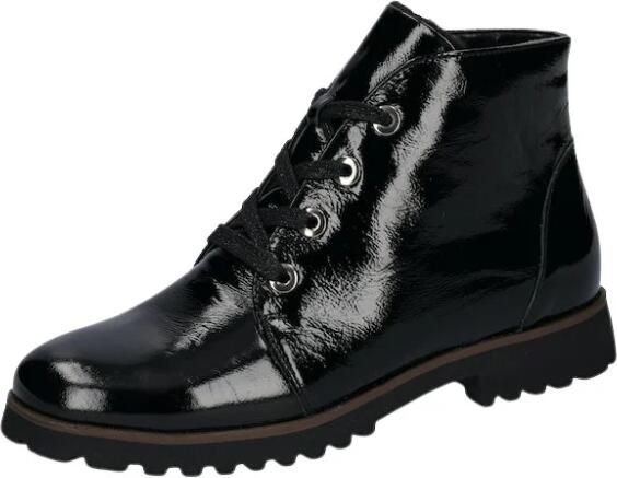 WALDLAUFER Waldläufer Veterboots Dames H Elisa Lakleer Zwart - Foto 2