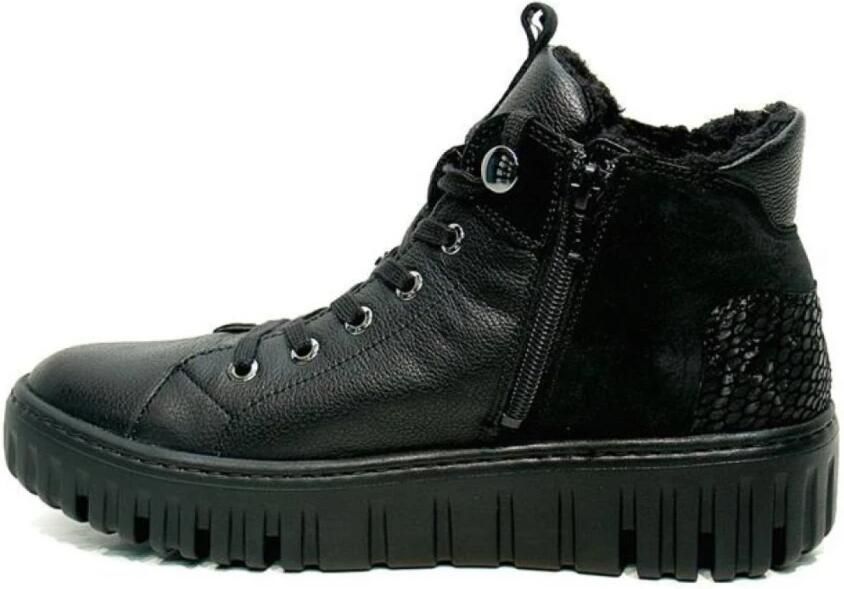 Wäldlaufer Waldlaufer halfhoge sneaker Wijdte H 941804.401.001 Zwart Combi - Foto 4