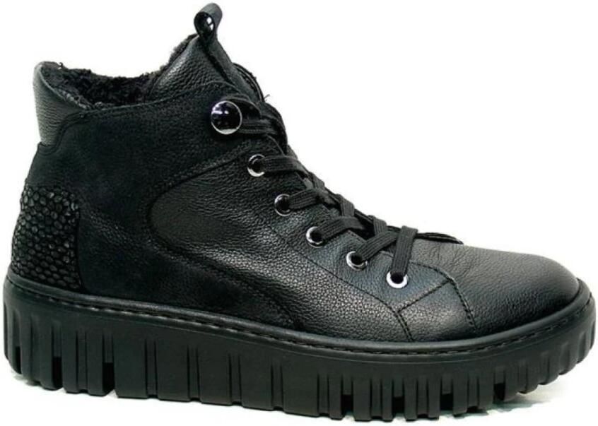 Wäldlaufer Waldlaufer halfhoge sneaker Wijdte H 941804.401.001 Zwart Combi - Foto 2