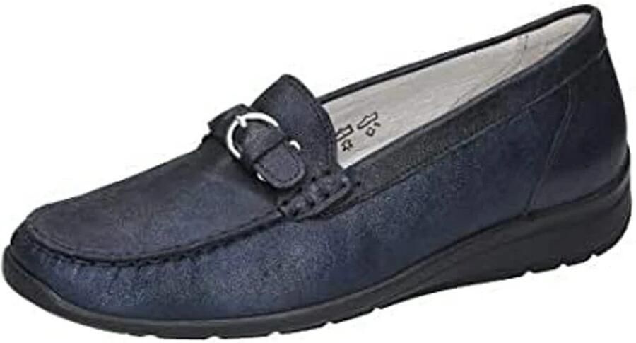 Waldläufer Leren mocassin met gespsluiting