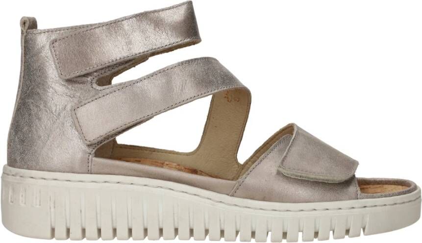 Waldläufer Metallic Silver Comfort Sandal Gray Dames