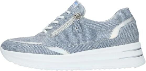 Wäldlaufer Waldläufer ARIANNA 755004 312 263 Jeans blauw kleurige dames sneakers met rits - Foto 2