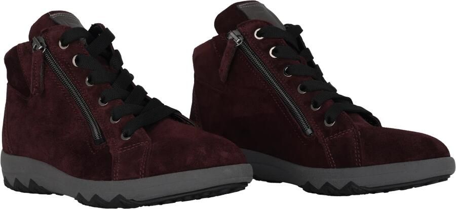 Waldläufer Paarse enkellaars met vetersluiting voor vrouwen