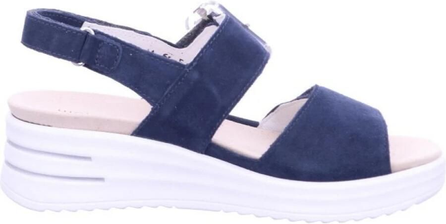 Waldläufer Blauwe Comfort Sandalen met Sleehak - Foto 3
