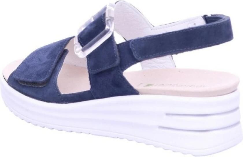 Waldläufer Blauwe Comfort Sandalen met Sleehak - Foto 2