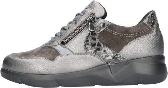 WALDLAUFER Waldläufer Sneakers Dames Combi K Rits Sneaker Maat: 37 5 Materiaal: Leer Kleur: Grijs - Foto 3