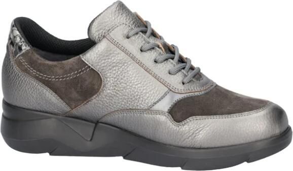 WALDLAUFER Waldläufer Sneakers Dames Combi K Rits Sneaker Maat: 37 5 Materiaal: Leer Kleur: Grijs - Foto 2