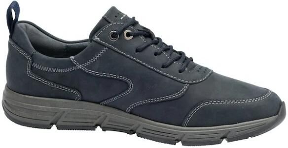 Waldläufer Velours Veterschoenen Blue Heren
