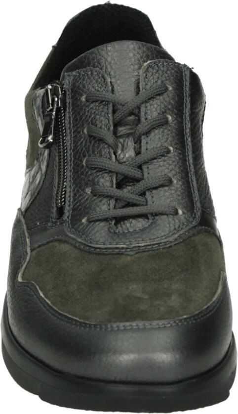 WALDLAUFER Waldläufer Sneakers Dames Combi K Rits Sneaker Maat: 37 5 Materiaal: Leer Kleur: Grijs