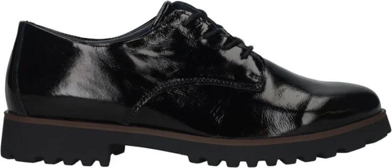 Waldläufer Stijlvolle leren veterschoen voor dames Black Heren