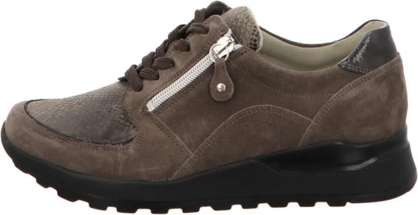 Waldläufer Grijze Leren Sneaker met Rits en Uitneembaar Voetbed Gray Heren - Foto 4