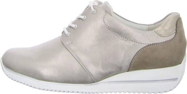 Waldläufer Veterschoenen Eclis Nubuk Gray Dames