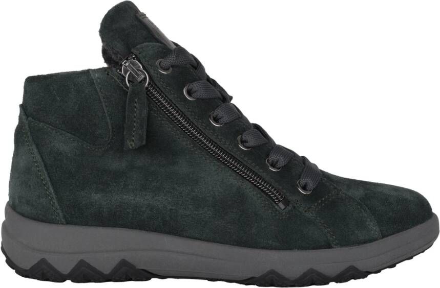 Waldläufer Wijde pasvorm enkellaars sneakers groen