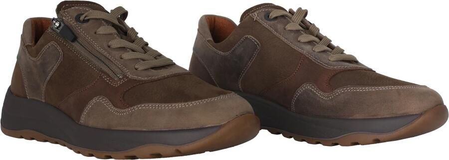 Waldläufer Wijde pasvorm heren sneaker Bruin
