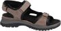 Waldläufer Wijde pasvorm nubuck leren sandaal grijs Gray Dames - Thumbnail 1