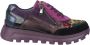 Waldläufer Wijde pasvorm veter-rits sneaker Paars mix Multicolor Dames - Thumbnail 2