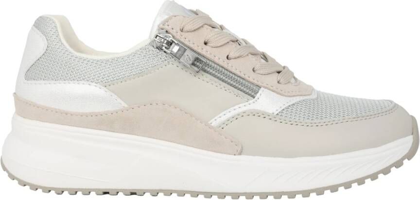 Waldläufer Wijde pasvorm veter-zip sneaker grijs