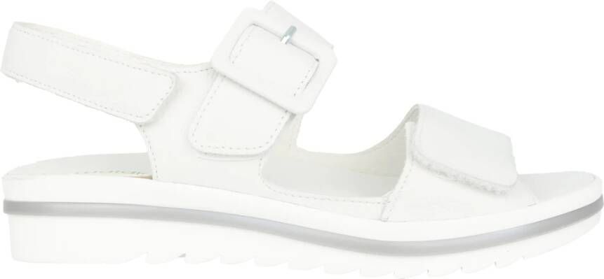 Waldläufer Wijde pasvorm witte leren sandaal