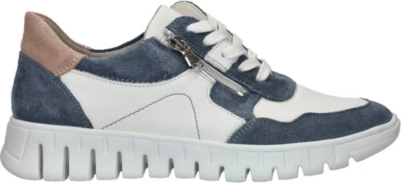 Waldläufer Witte Birdy Sneakers met Blauwe Accenten Multicolor Heren