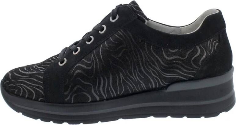 Waldläufer Zwarte Bosstijl Schoenen Black Dames