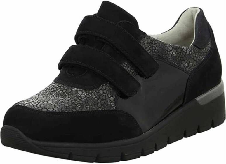 Waldläufer Zwarte Casual Schoenen Black Dames