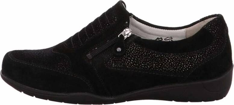Waldläufer Zwarte Casual Schoenen Black Dames