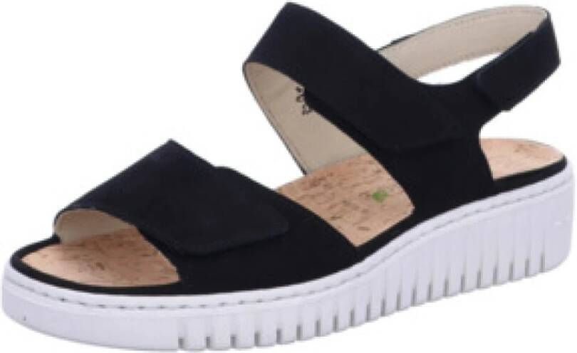 Waldläufer Zwarte Sandalen met Bandjes voor Dames