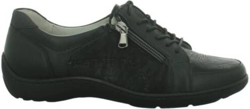 Waldläufer Zwarte Veterschoenen Halfschoen
