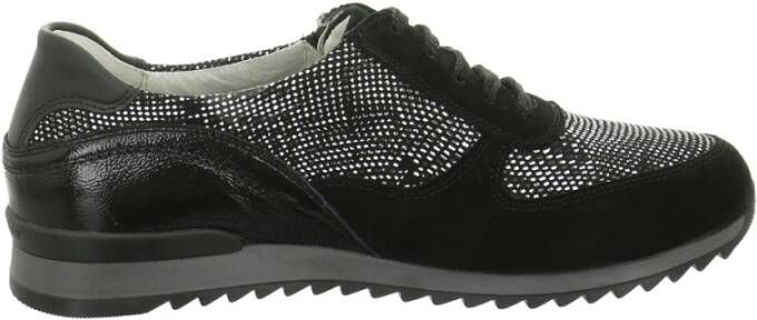 Waldläufer Zwarte veterschoenen voor dames