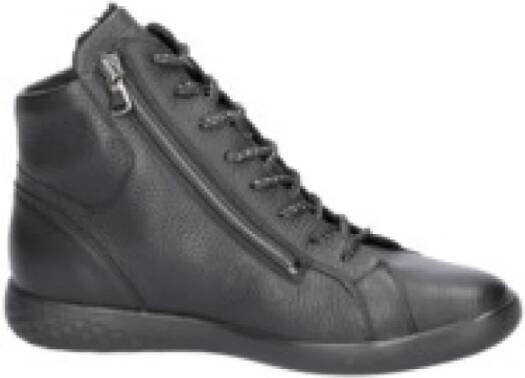 Waldläufer Zwarte veterschoenen voor dames