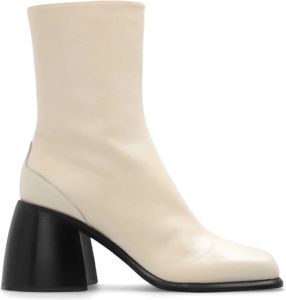 Wandler Ella leren enkellaarzen Beige Dames