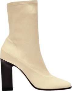 Wandler Lesly bicolore laarzen in beige en zwart leer Beige Dames