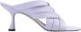 Wandler Paarse Hakken Geweven Leren Slides Purple Dames - Thumbnail 1