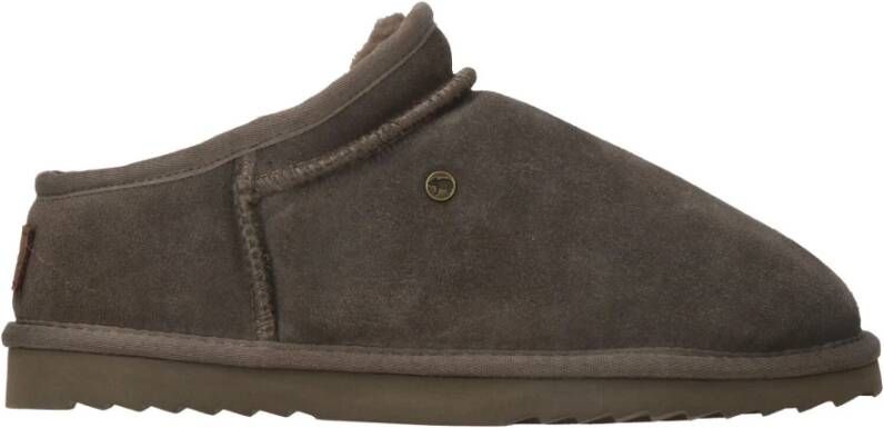 Warmbat Gezellige Suède Pantoffels Gray Heren