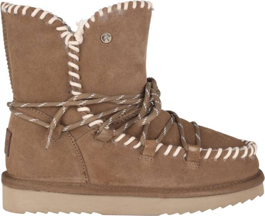 Warmbat Australia Waturra gevoerde suède enkelboots cognac - Foto 2