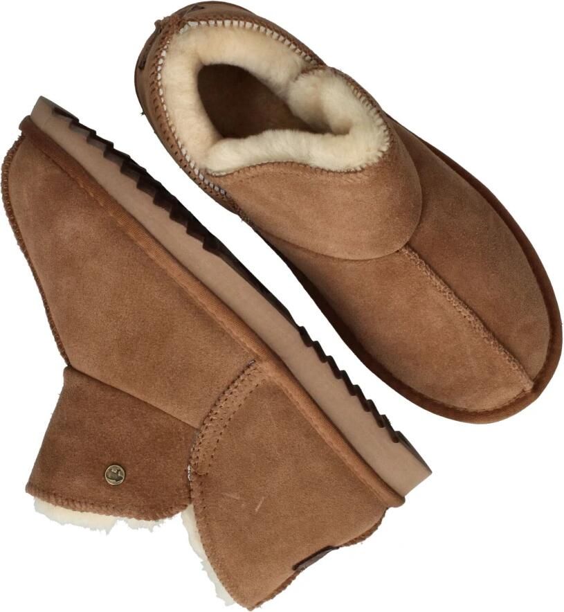 Warmbat Australia Willow suède pantoffels cognac kids Bruin Jongens Meisjes Suede 35 - Foto 15