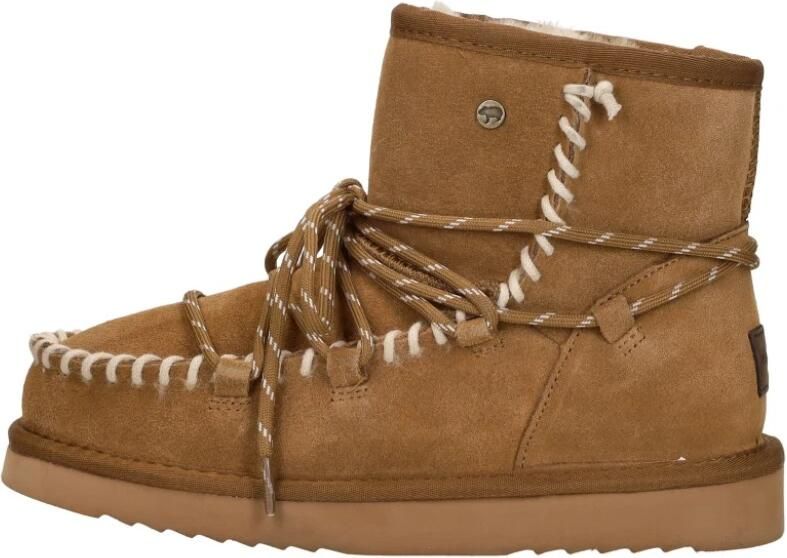 Warmbat Kalbarri Suede lace boot Dames Laarzen Cognac