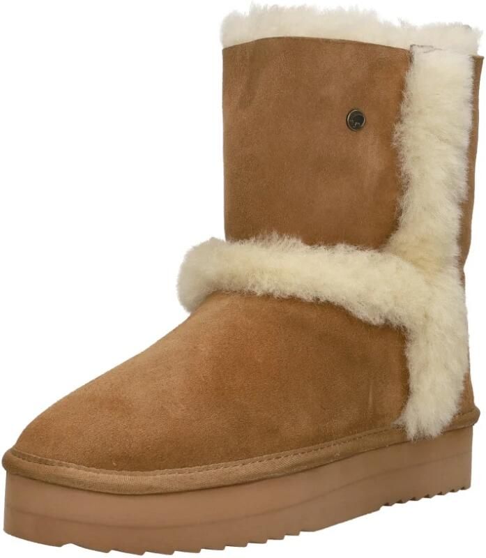 Warmbat Australia Kangaroo Plateau gevoerde suède enkelboots cognac - Foto 3