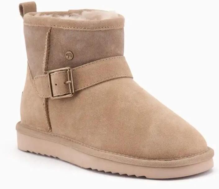 Warmbat Laarzen Wallaby Buckle Suede WLY 3267 51 Stone