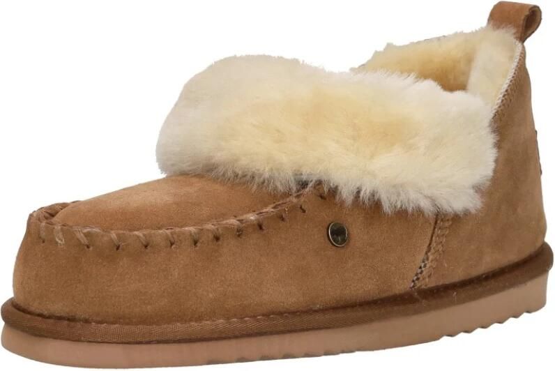 Warmbat Wiluna Suede Dames Sloffen Cognac