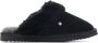 Warmbat Pantoffels Dames Sloffen Instappers Wol Harde zool Open hiel Flurry Zwart - Thumbnail 5