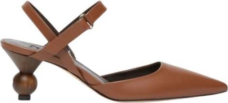 Weekend Max Mara Houten Hak Leren Pumps
