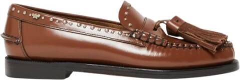 Weekend Max Mara Leren mocassins met metalen studs