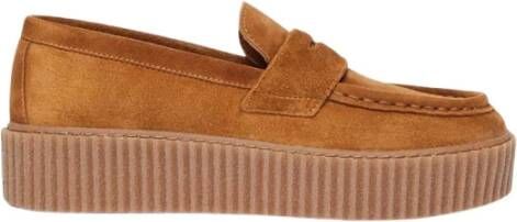 Weekend Max Mara Stijlvolle suède loafers met plateauzool